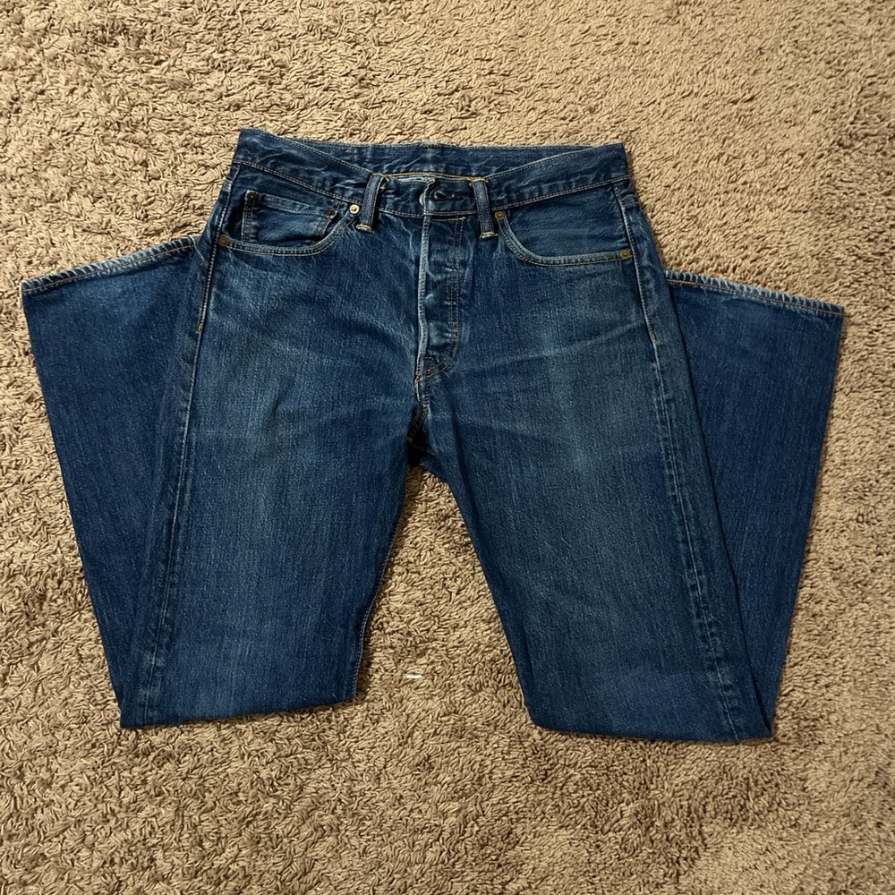 Levi's Men's 501 31x32 Original Straight Fit Jeans - Dark Wash